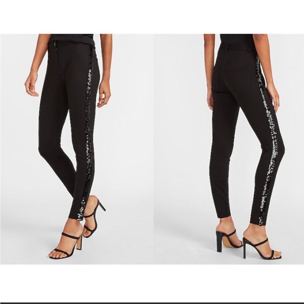 Express High Waisted Sequin Side Stripe
Legging Size 12S